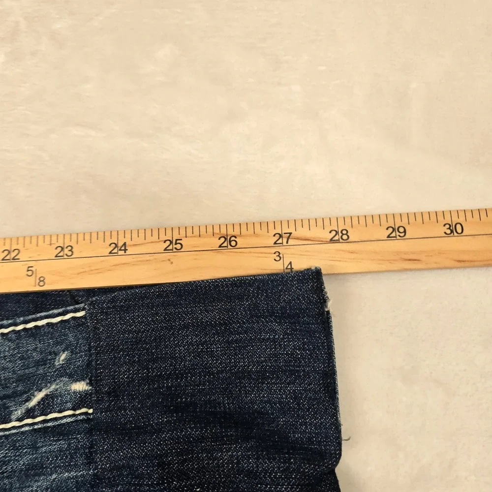 True Religion Denim Shorts Mens 54 Big Tall Blue USA‎ Flag ALTERED